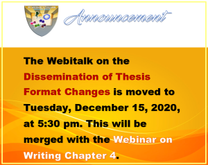 Read more about the article Dissemination of Thesis Format Changes